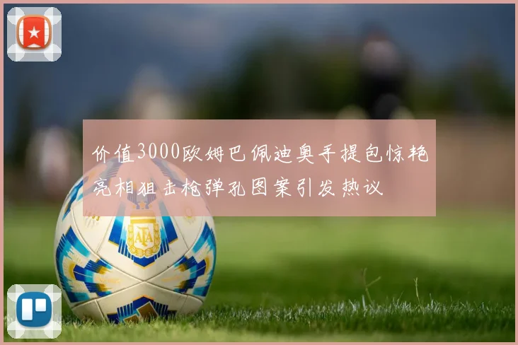 价值3000欧姆巴佩迪奥手提包惊艳亮相狙击枪弹孔图案引发热议